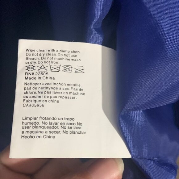 Totes Blue Hooded Coastal Granny Gorpcore Rain Jacket Gingham Lining - Size M - Picture 8 of 9